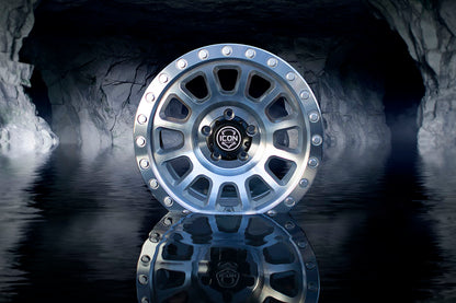 ICON Alloys Hulse Silver Machined 18 X 9 / 8 X 6.5 12mm Offset 5.25" BS