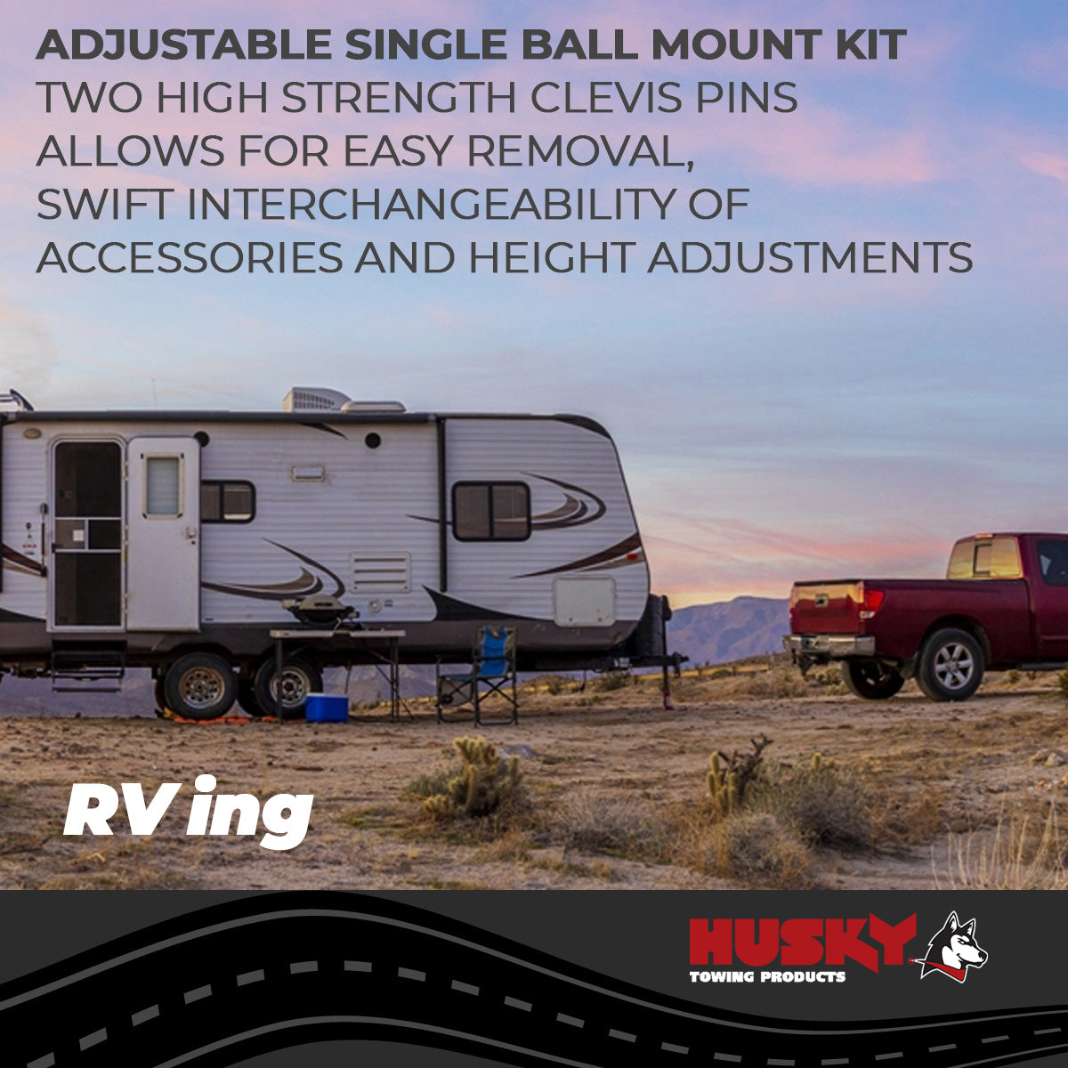 Husky Towing Ball Mount Square