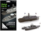 Model Kit USS Monitor and USS Merrimack Ironclad Warships "Battle of the Ironclads" (Challenging Difficulty) Steel Model by Metal Earth  free shipping USA