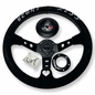350mm Suede Steering Wheel + Short Hub Adapter for 83-04 Ford Mustang / 89-92 Ford Ranger
