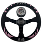 Pink Bliss Suede Steering Wheel + Hub Adapter for Toyota Chaser KE70 AE71 AE82 AE86 Supra Corolla