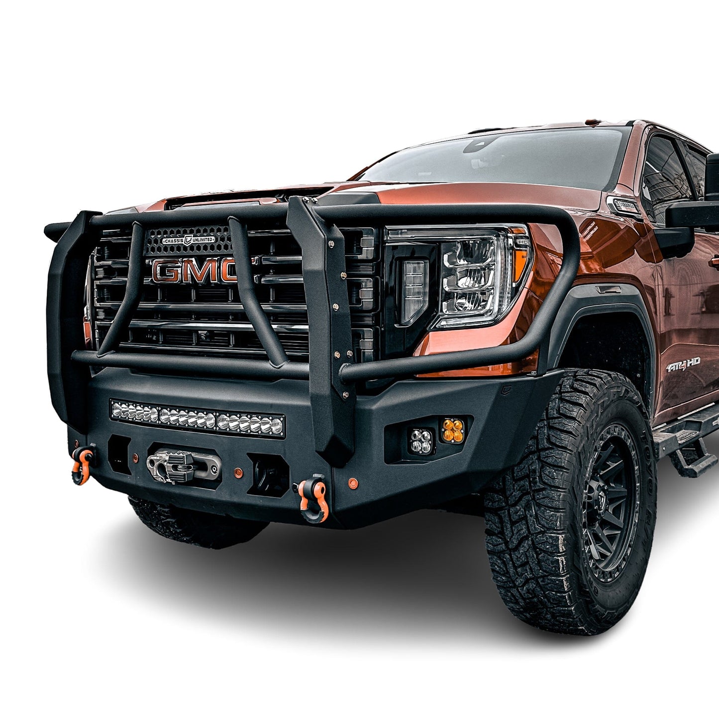 CHASSIS UNLIMITED ATTITUDE FRONT WINCH BUMPER W/ GUARD - CUB980572BG