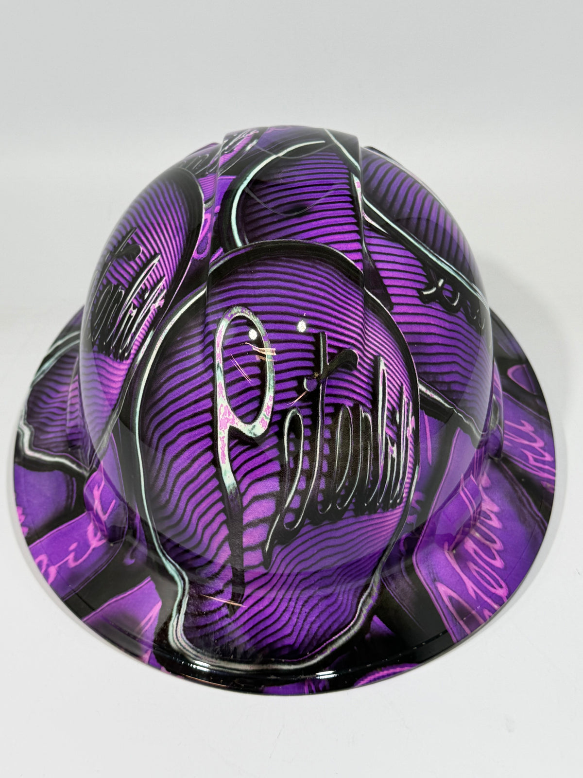 Full Brim Hard Hat Hydro Dipped PURPLE PETERBILT