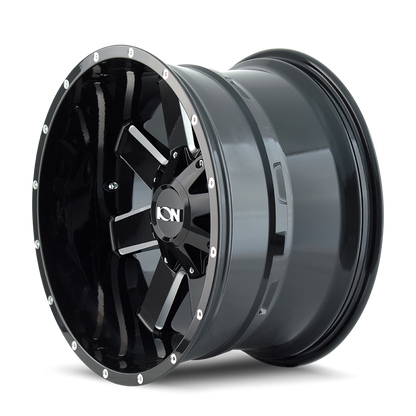 ION 141 141 GLOSS BLACK MILLED 17X9 8-165.1 -12MM 130.8MM 141-7981M