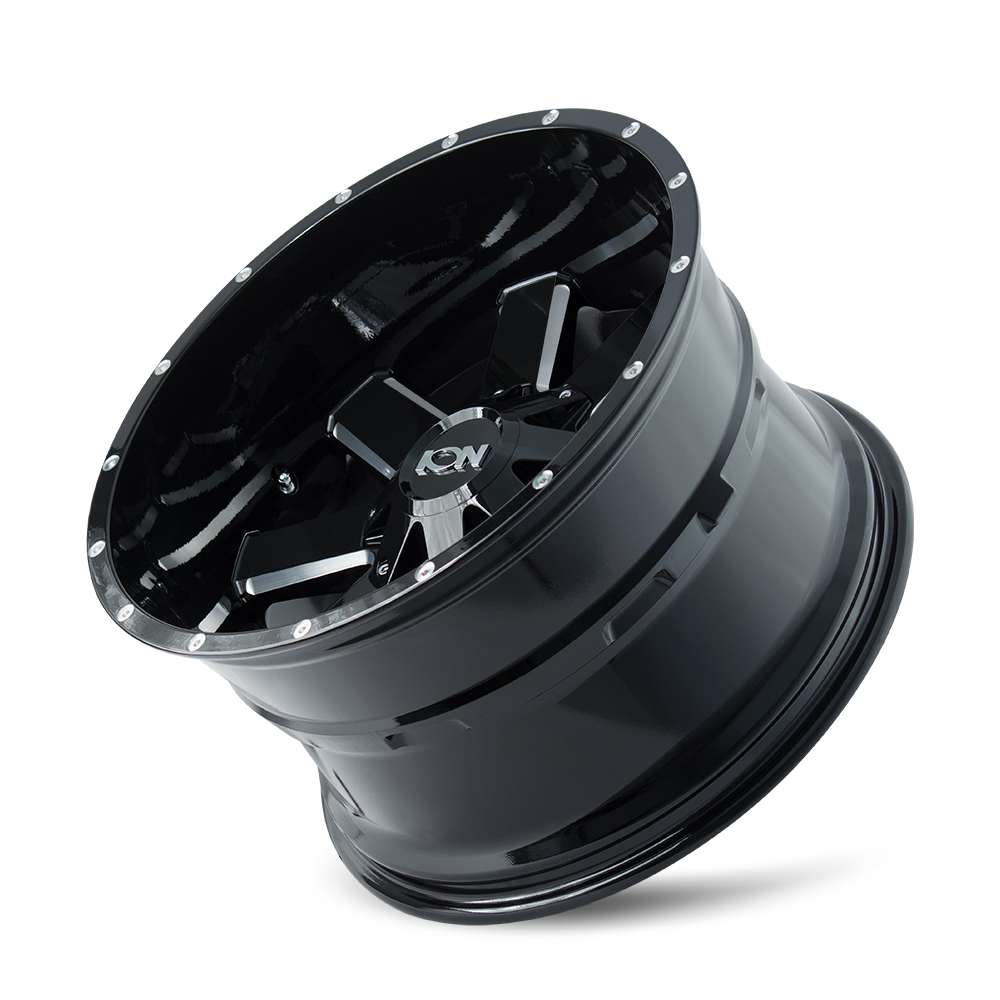 ION 141 GLOSS BLACK MILLED 18X9 8-180 18MM 124.1MM 141-8978M18
