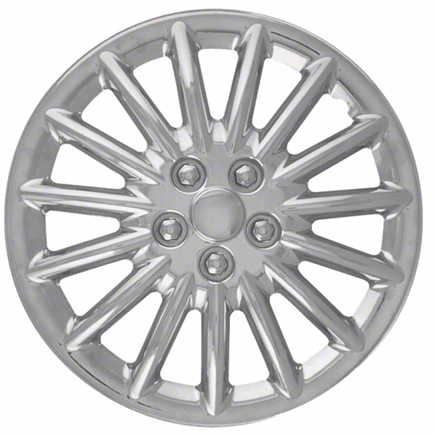 Coast To Coast Wheel Cover 15 Inch 15 Spoke Chrome Plated Set Of 4