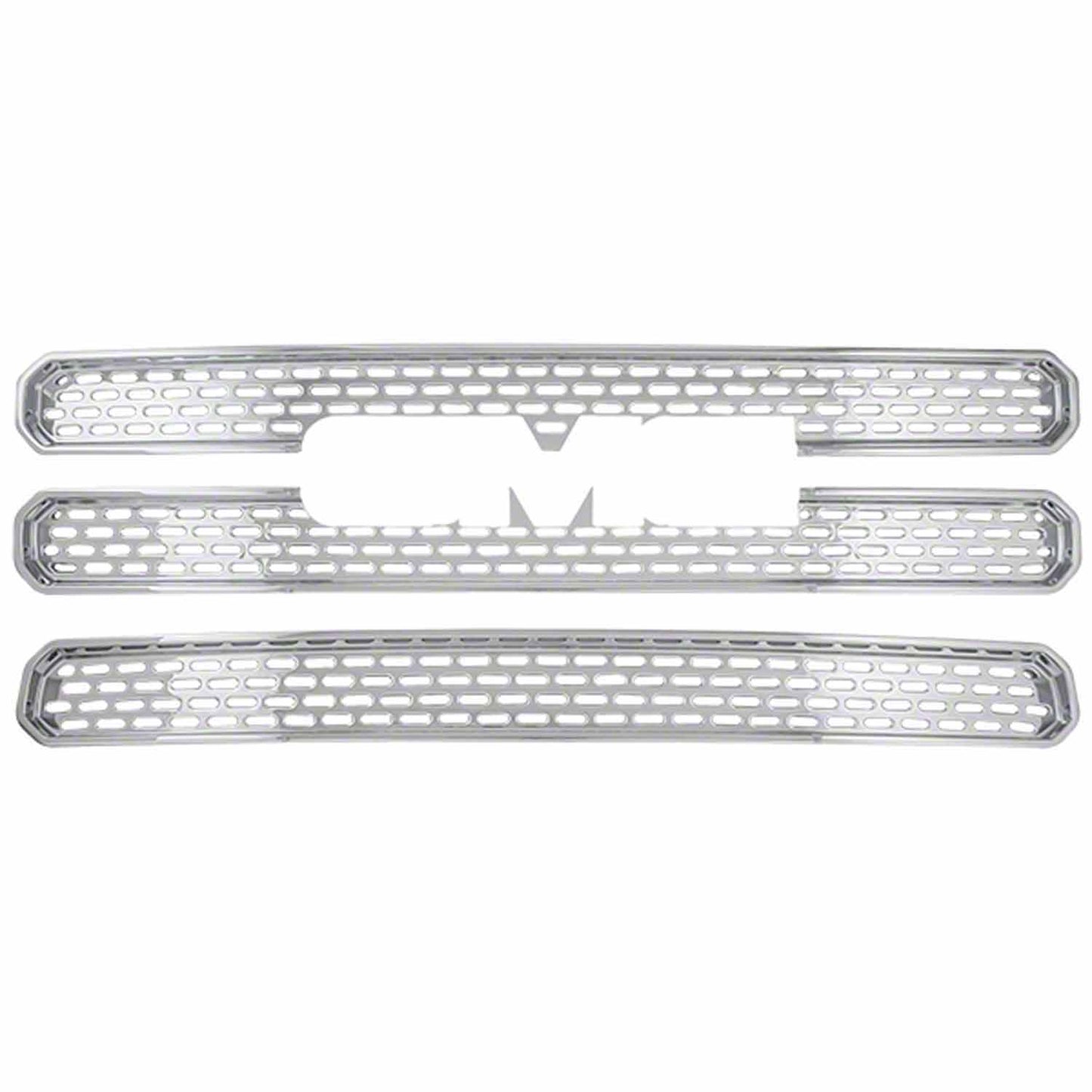 Coast To Coast Grille Insert Mesh 3 Piece Emblem Cutout Chrome ABS