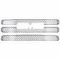 Coast To Coast Grille Insert Mesh 3 Piece Emblem Cutout Chrome ABS