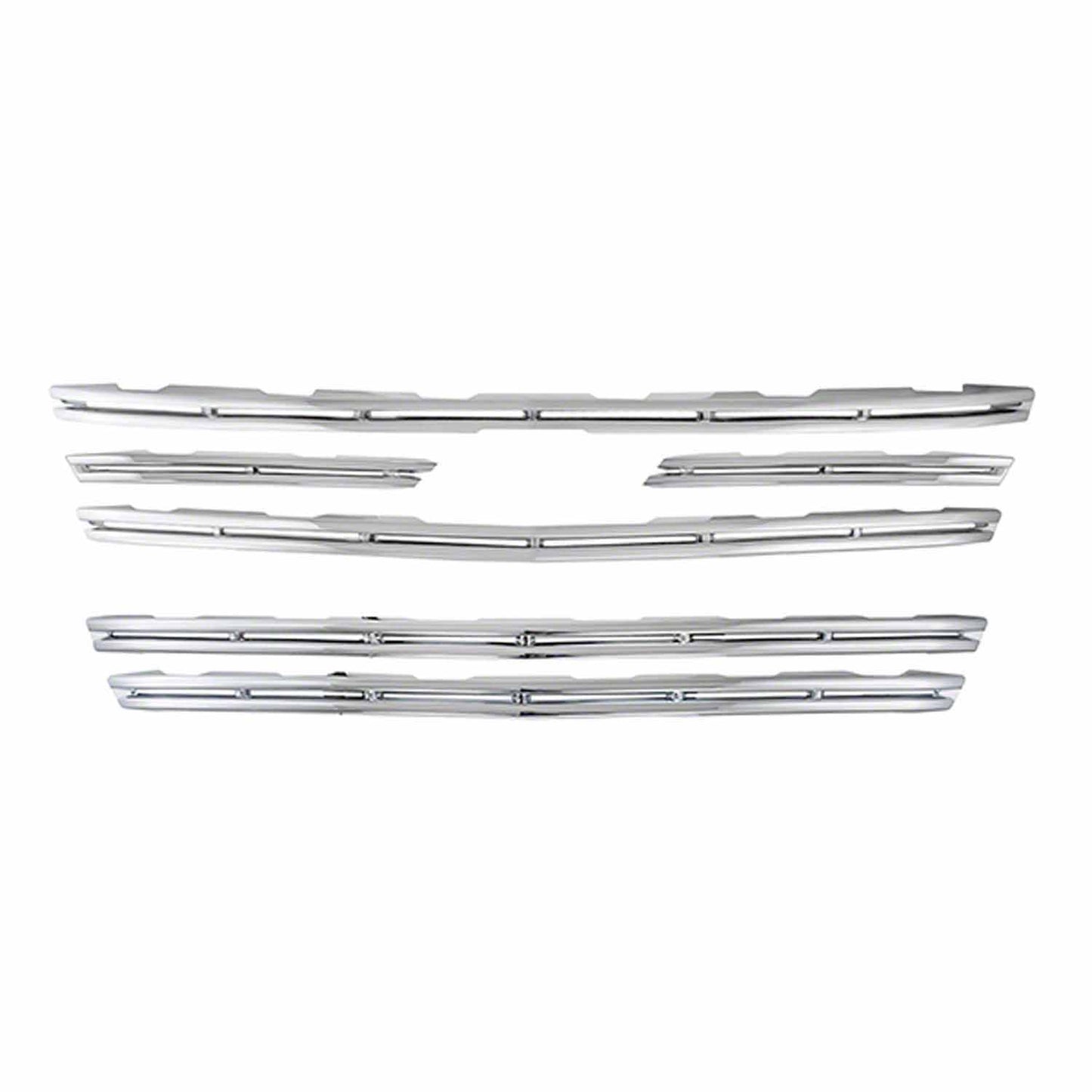 Coast To Coast Grille Insert Horizontal Bar 5 Pc Bumper Grille Chrome