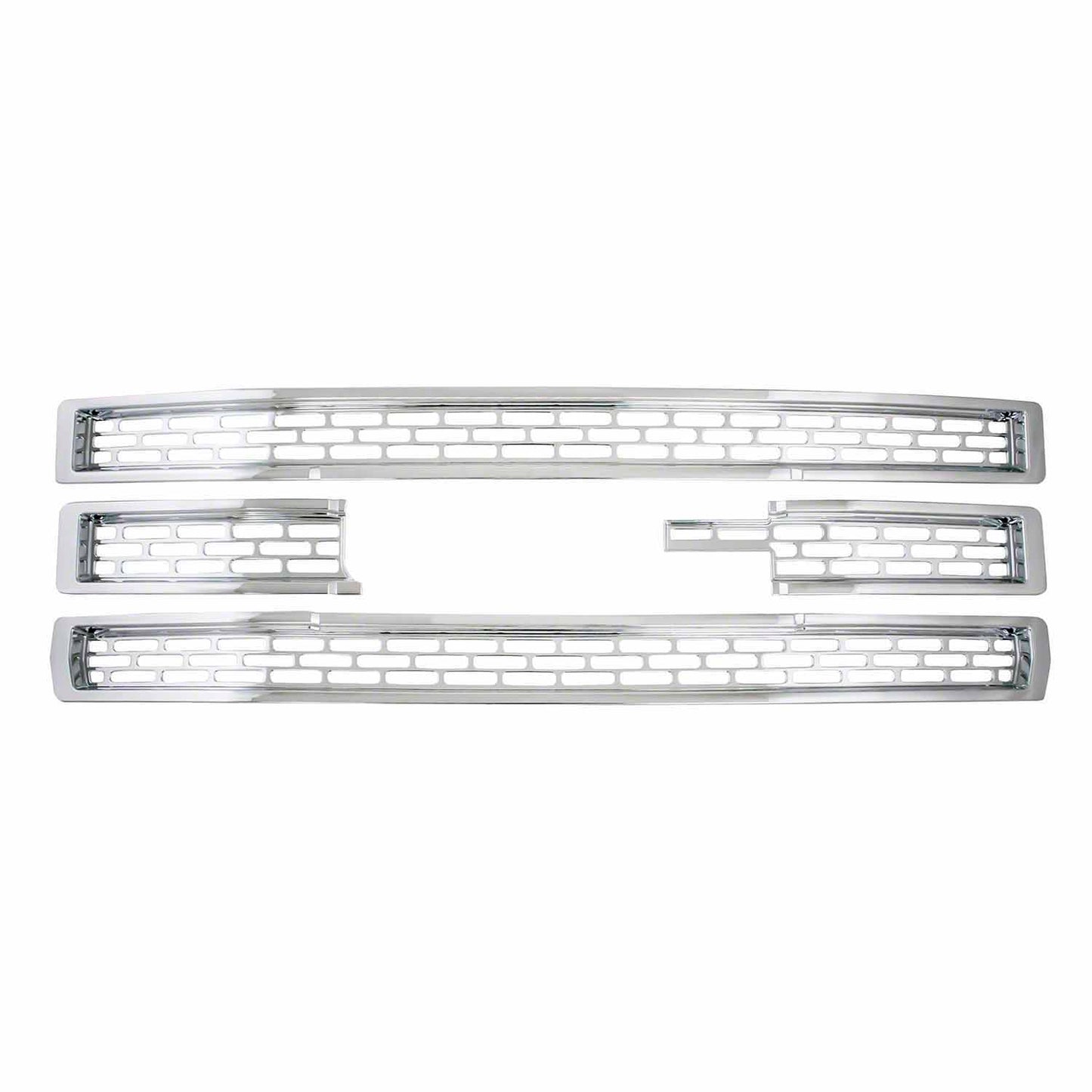 Coast To Coast Grille Insert Overlay 1 Piece Emblem Cutout Chrome ABS