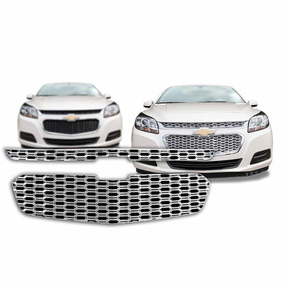 Coast To Coast Grille Insert Overlay Honeycomb 2 Pc Chrome ABS