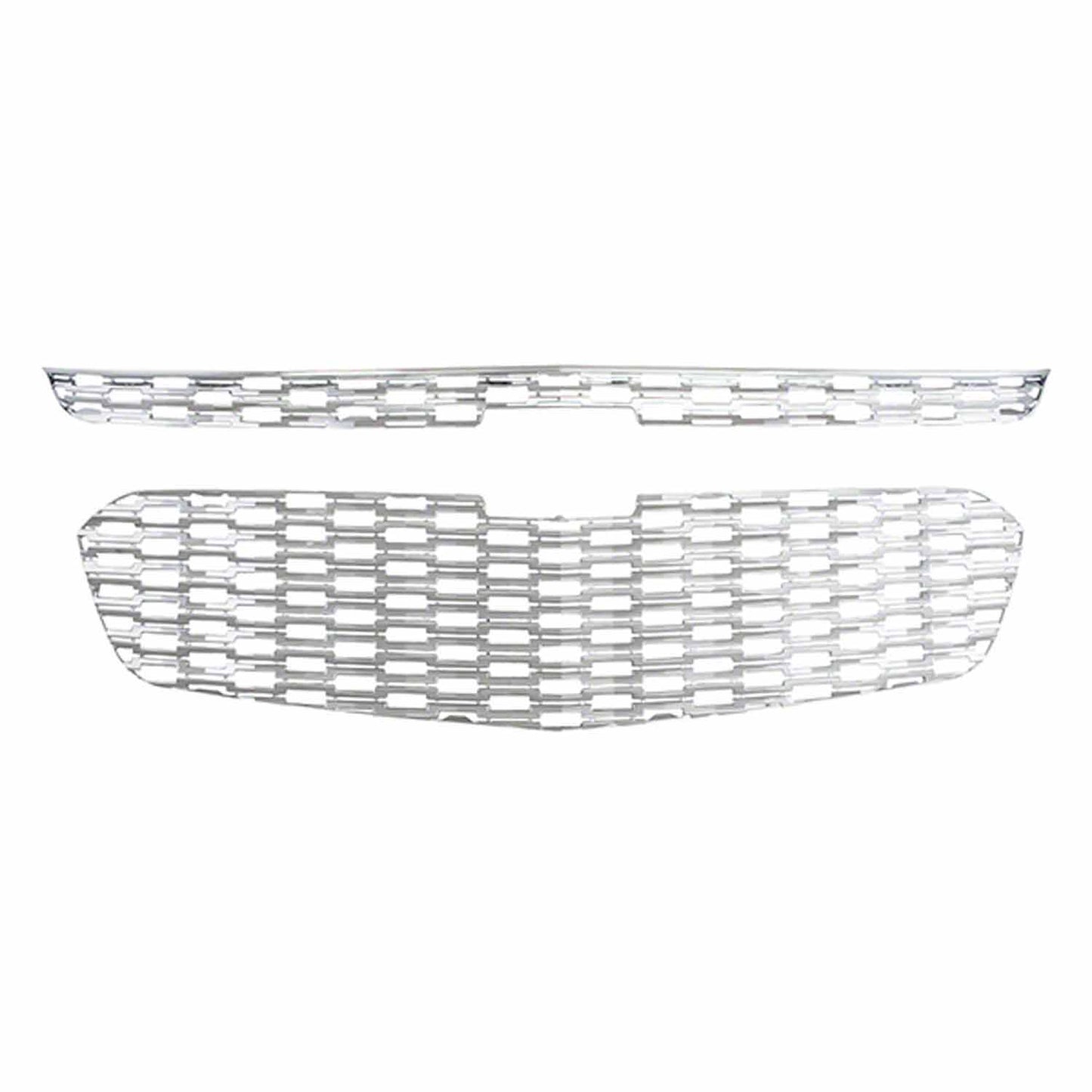 Coast To Coast Grille Insert Overlay Honeycomb 2 Pc Chrome ABS