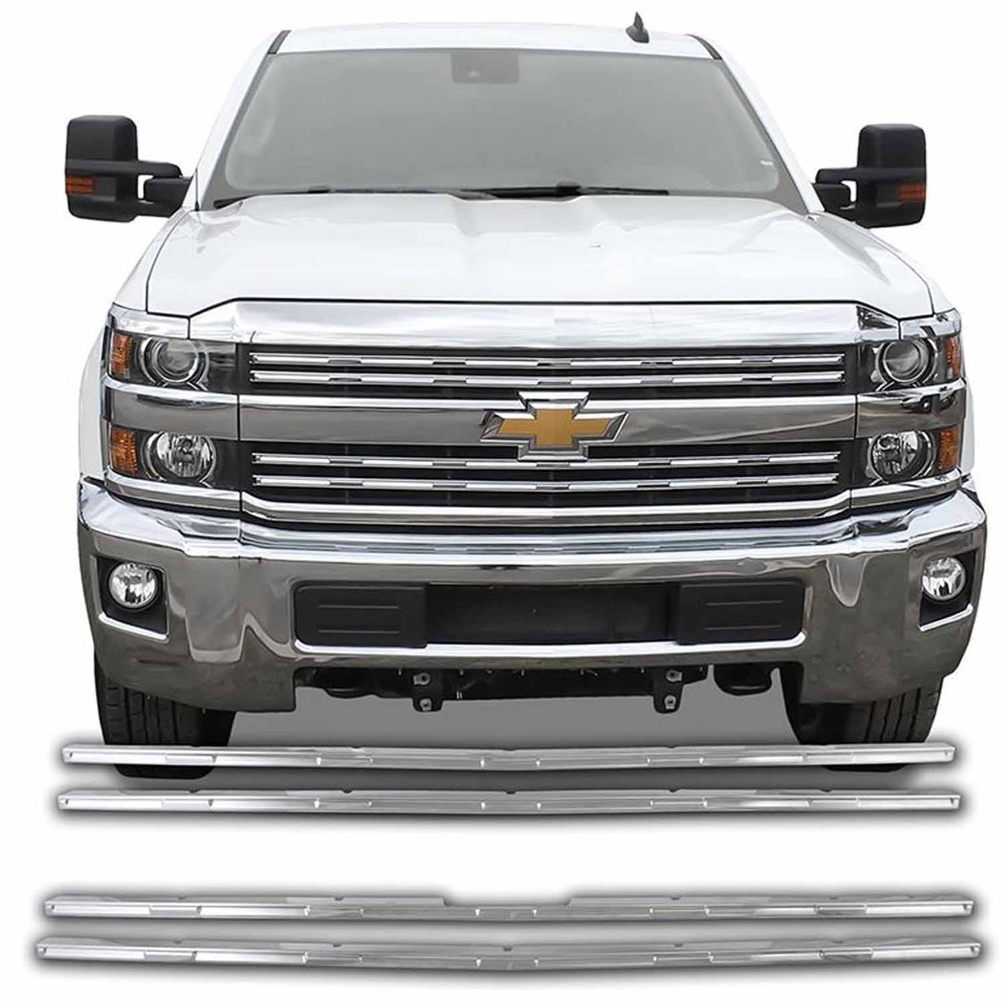 Coast To Coast Grille Insert Overlay 4 Piece Chrome Plated ABS