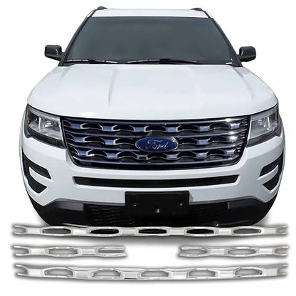 Coast To Coast Grille Insert Overlay Wide Oval 4 Pc Chrome ABS