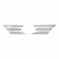 Coast To Coast Grille Insert Overlay Horizontal Bar 6 Pc Chrome ABS