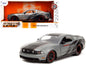 2010 Ford Mustang GT Matt Gray Metallic with Black Graphics and Stripes "Ford Performance" "Bigtime Muscle" Series 1/24 Diecast Model Car by Jada  free shipping USA