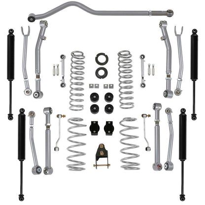 Rubicon Express 3.5" / 4.5 " Super-Flex Kit With 2.5 Piggyback Reservoir Shocks