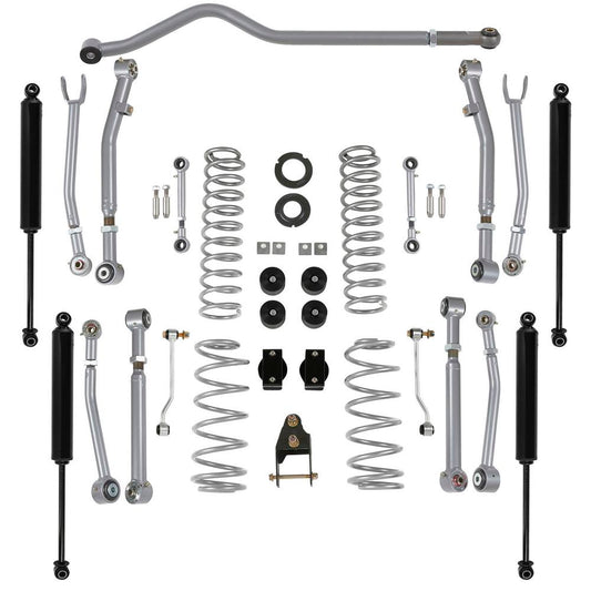 Rubicon Express 3.5" / 4.5 " Super-Flex Kit With 2.5 Piggyback Reservoir Shocks