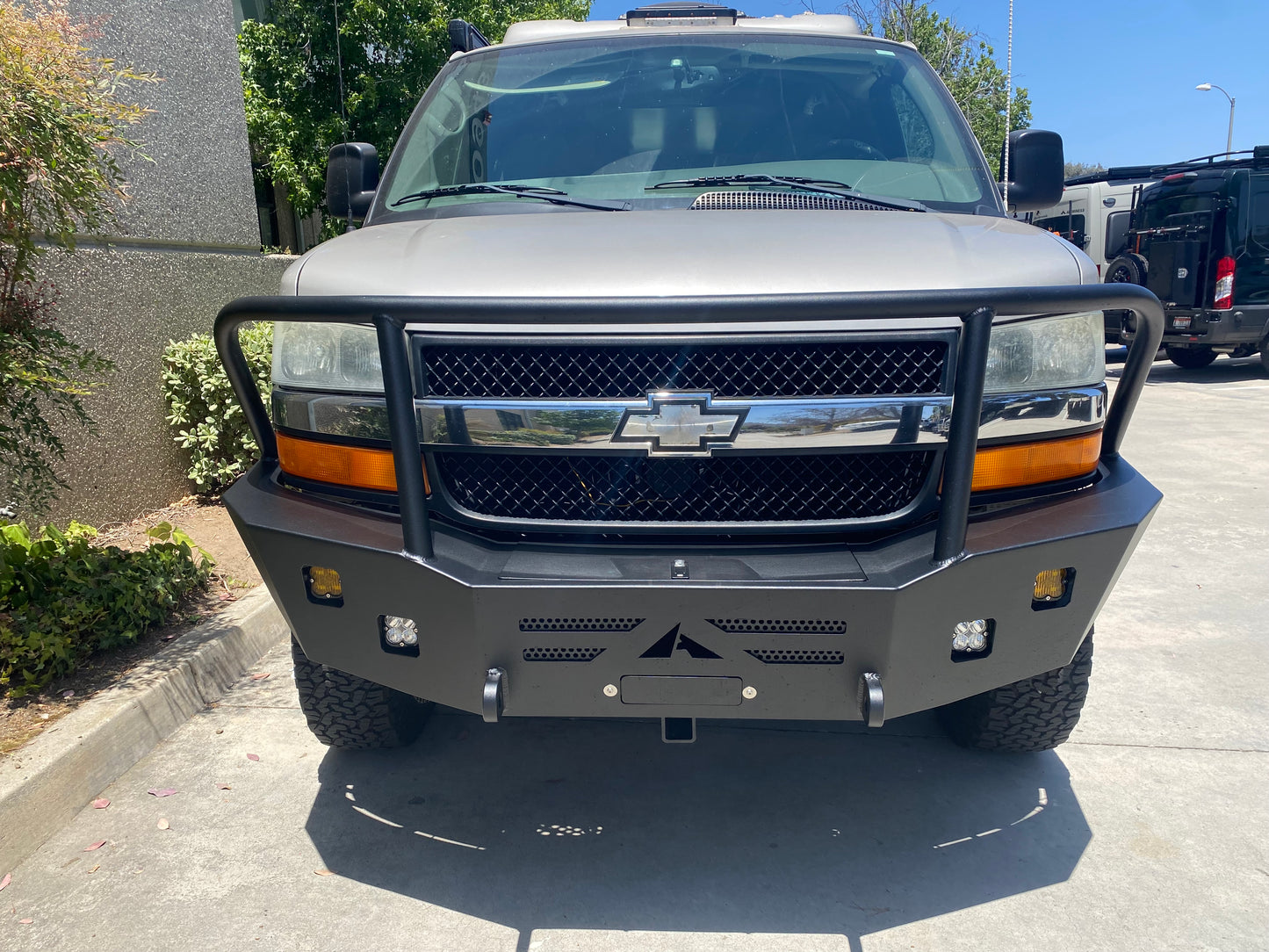Front Bumper - 2003-2025 Chevy Express (Weight Class: 1500; Configuration: With Brush Guards)