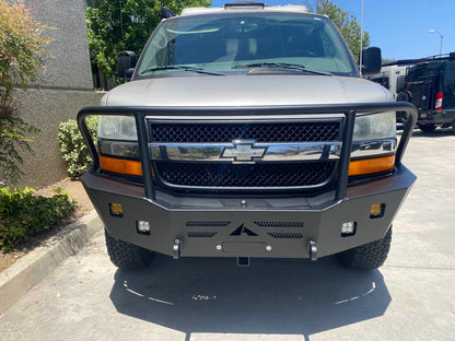 Front Bumper - 2003-2025 Chevy Express (Weight Class: 1500; Configuration: With Brush Guards)