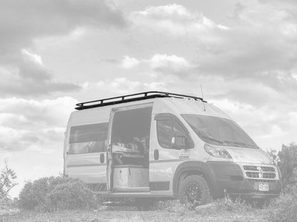 Weekender Roof Rack - 2014-25 RAM Promaster (Wheelbase: 159"; Configuration: With High Roof  With Extended Body; Mounting Method: Fixed Mount; Flooring Type: Perforated; Install At Aluminess: No)
