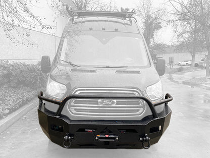 Front Bumper - 2015-19 Ford Transit (Configuration: With Brush Guards And Center Hoop)