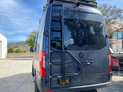 Rear Door Ladder - 2019-25 Sprinter (Configuration: With High Roof; Style: Without Tire/Box Mount)