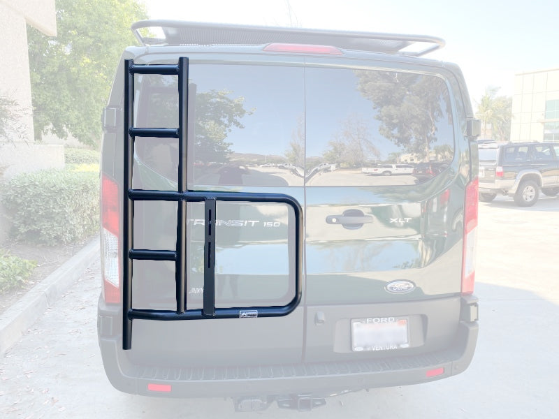 Rear Door Ladder - 2015-25 Ford Transit (Configuration: With Medium Or High Roof; Style: Without Tire/Box Mount)