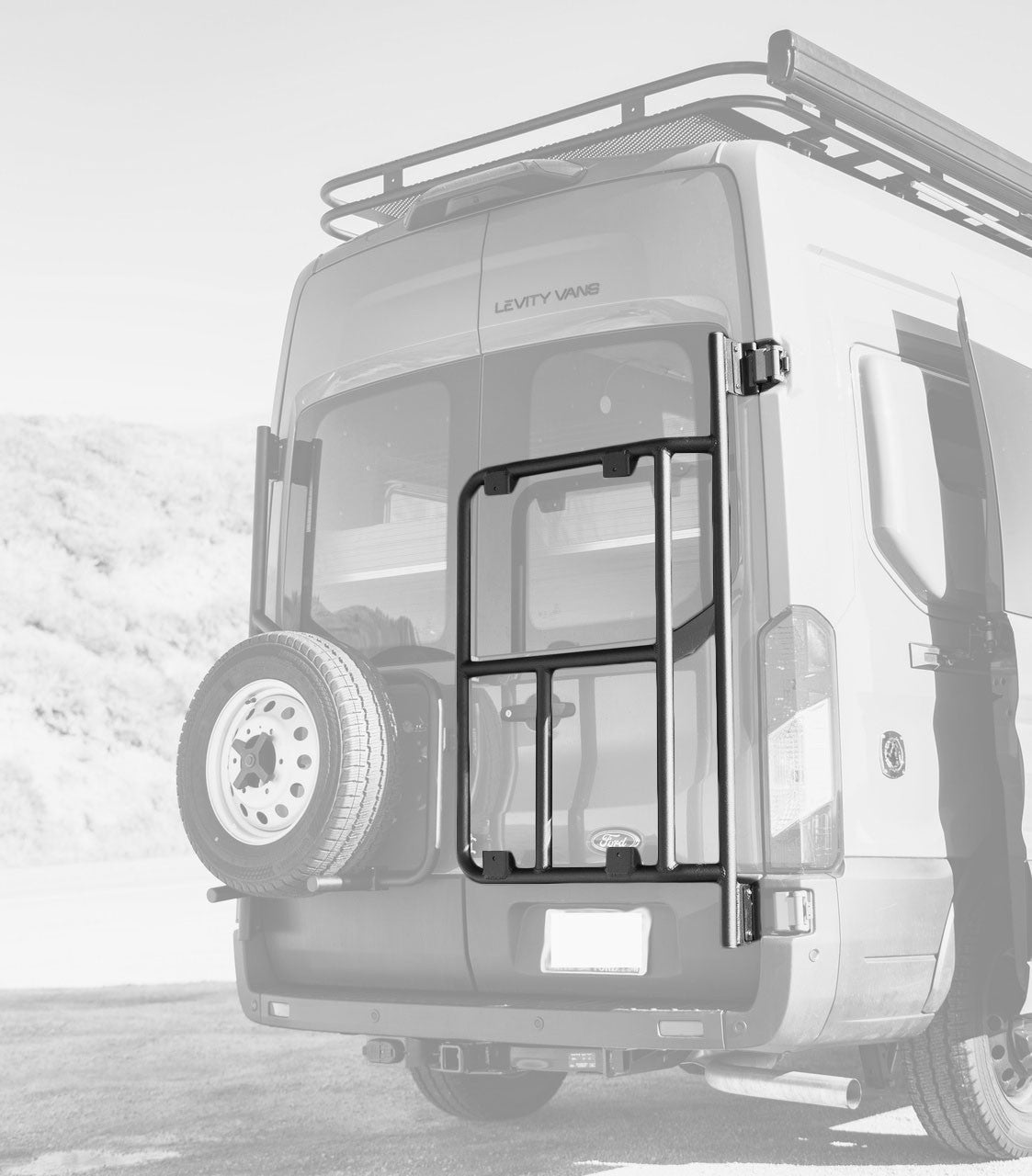 Rear Door Rack Base Unit - 2015-25 Ford Transit (Configuration: With Low Roof)