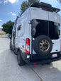 Driver’s Side Rear Door Box/Tire Rack - 2015-25 Ford Transit (Configuration: With Medium Or High Roof)