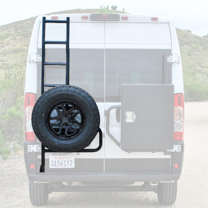 Rear Door Ladder - 2014-25 RAM Promaster (Configuration: With High Roof; Style: With Tire/Box Mount)