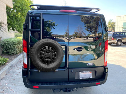 Rear Door Ladder - 2015-25 Ford Transit (Configuration: With Low Roof; Style: With Tire/Box Mount)