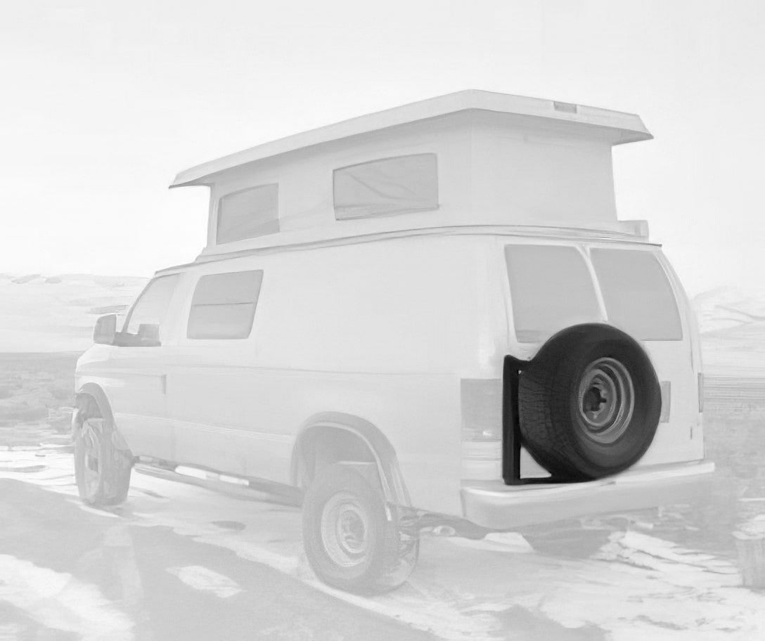 Rear Door Tire Rack - 1992-14 Ford E-Series (Bolt Pattern: 8 On 6.5)