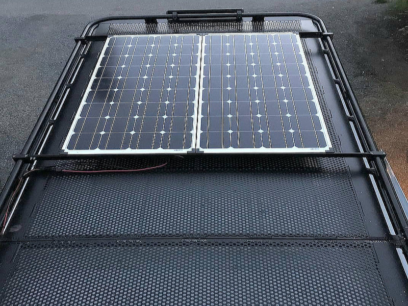 Adjustable Solar Panel Roof Rack Mount - 2003-2025 Chevy Express (Configuration: Standard Height)