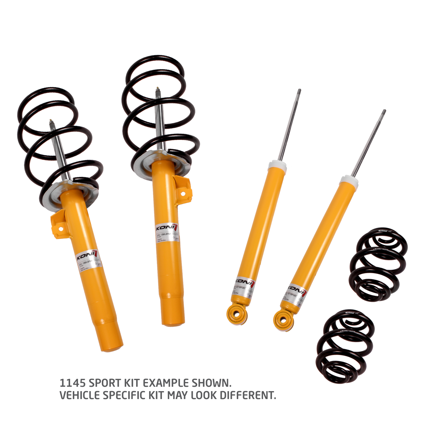 Koni - 1145 KONI Sport/Eibach Kit- 4 Sport (yellow) Dampers & 4 Eibach Lowering Springs