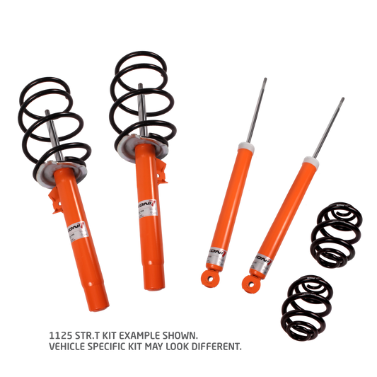 Koni - 1125 KONI STR.T/Eibach Kit- 4 STR.T (orange) Dampers & 4 Eibach Lowering Springs