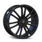 KRAZE SPECTRA 183 GLOSS BLACK 22X8.5 5-110/5-127 38MM 72.62MM KR183-22860GB38