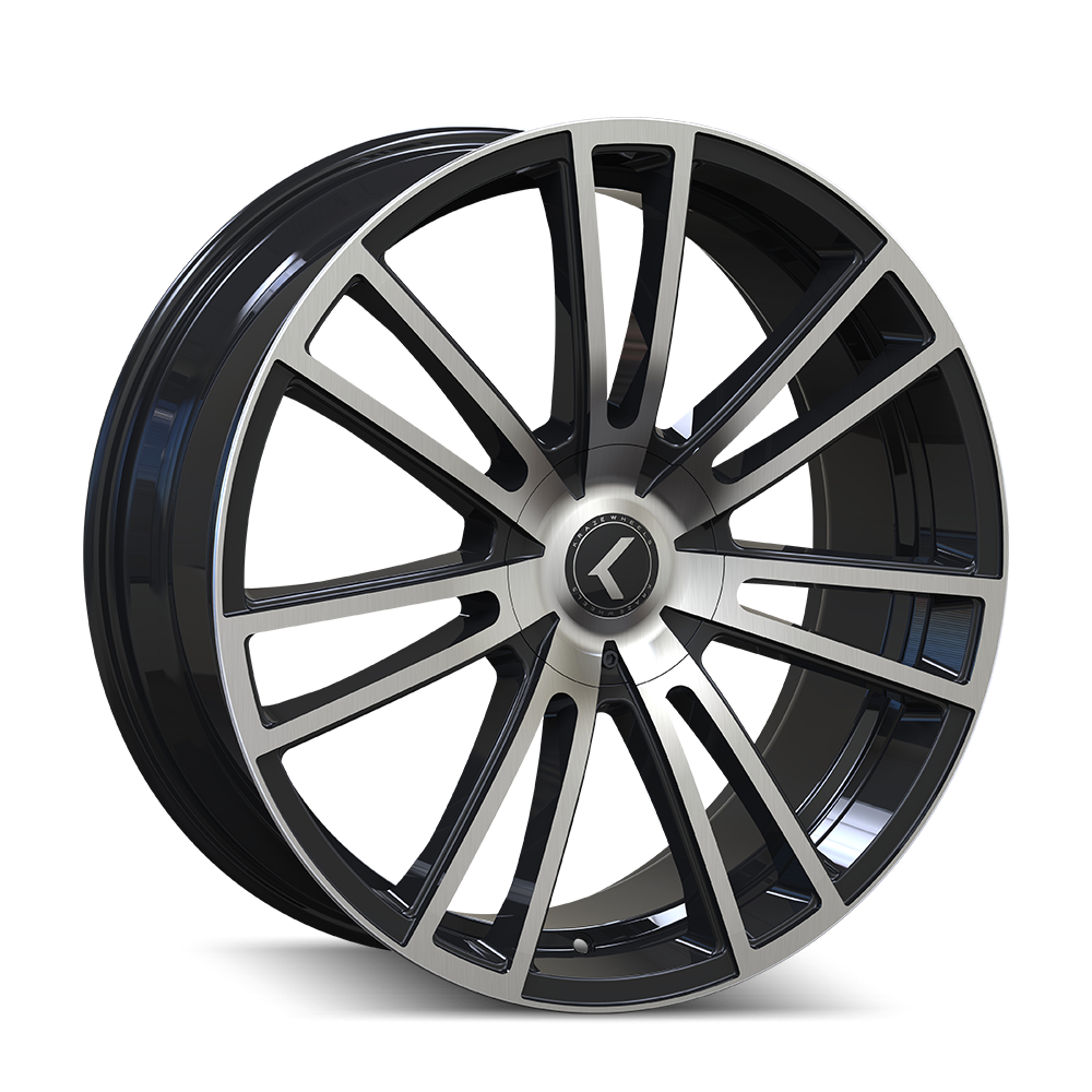 KRAZE SPECTRA 183 GLOSS BLACK MACHINED 18X8 5-110/5-127 40MM 72.62MM KR183-8860BM40