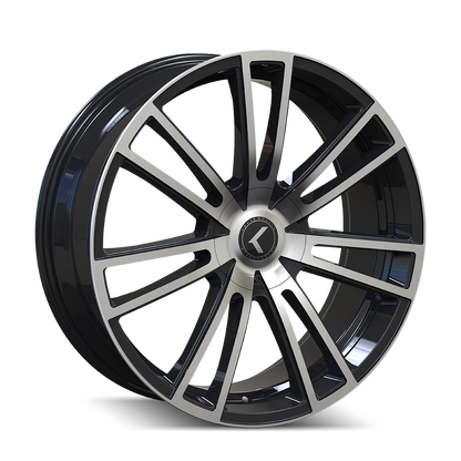 KRAZE SPECTRA 183 GLOSS BLACK MACHINED 18X8 5-110/5-127 40MM 72.62MM KR183-8860BM40