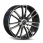 KRAZE SPECTRA 183 GLOSS BLACK MACHINED 18X8 5-110/5-127 40MM 72.62MM KR183-8860BM40