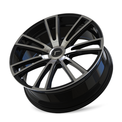 KRAZE SPECTRA 183 GLOSS BLACK MACHINED 18X8 5-110/5-127 40MM 72.62MM KR183-8860BM40
