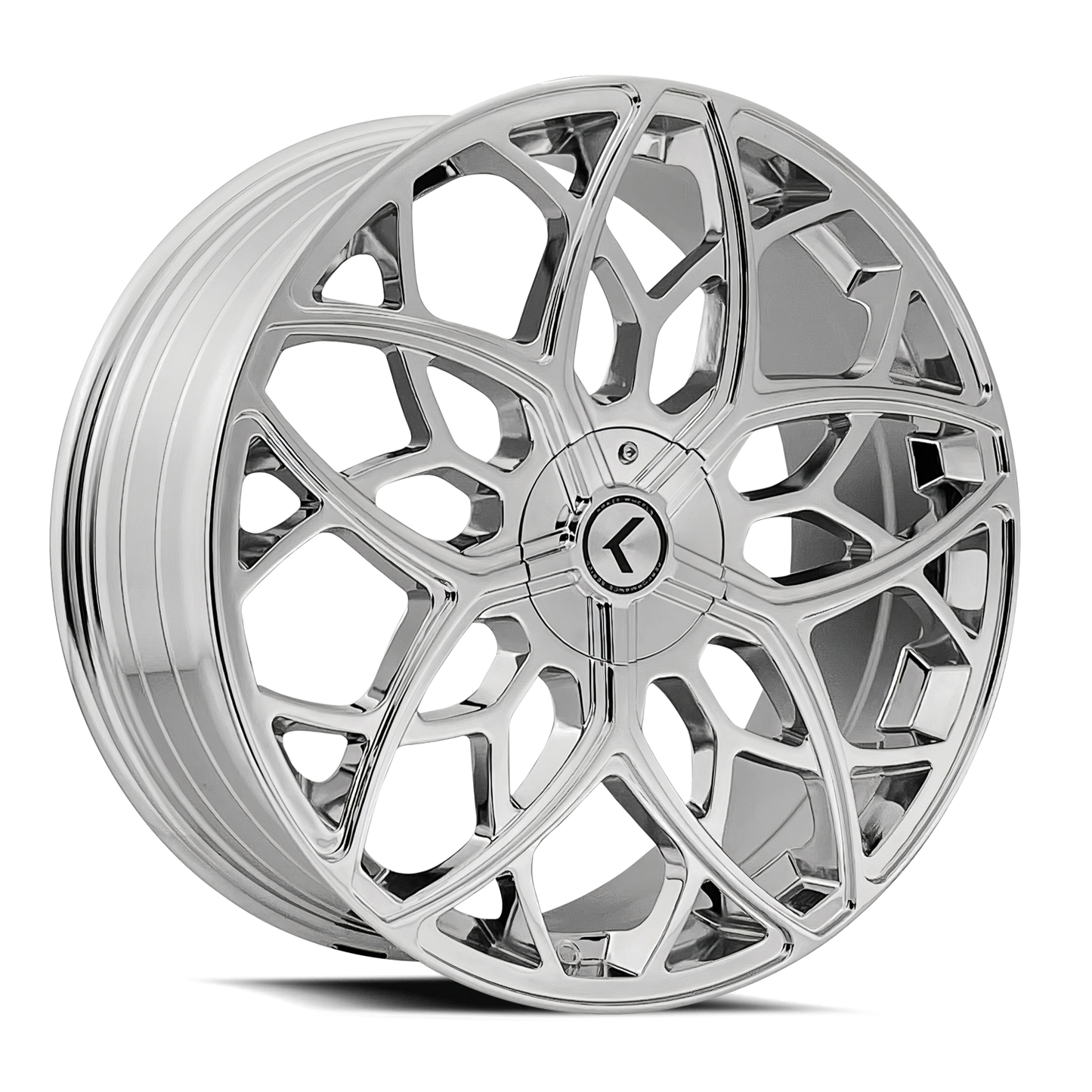 KRAZE RICOCHET KR184 CHROME 22X8.5 5-115/5-120 38MM 74.1MM KR184-22818C38