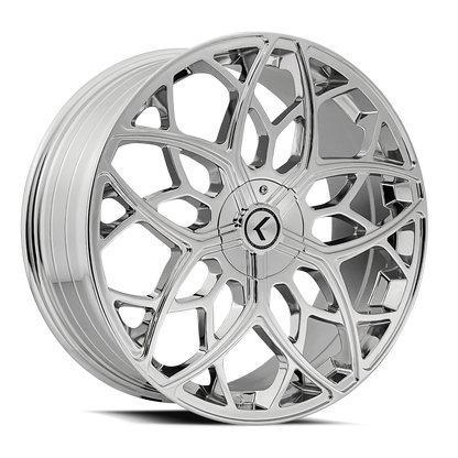 KRAZE RICOCHET KR184 CHROME 22X8.5 5-115/5-120 38MM 74.1MM KR184-22818C38