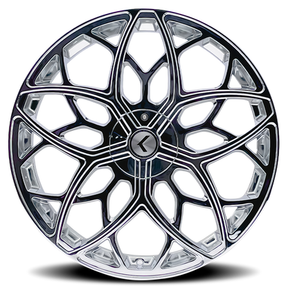 KRAZE RICOCHET KR184 CHROME 22X8.5 5-115/5-120 38MM 74.1MM KR184-22818C38