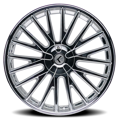 KRAZE DOUBLE DOWN KR185 CHROME 20X8.5 5-108/5-114.3 38MM 73MM KR185-2814C38