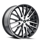 KRAZE DOUBLE DOWN KR185 BLACK MACHINED 22X8.5 5-100/5-114.3 38MM 73MM KR185-22803BM38