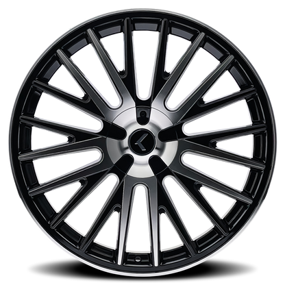 KRAZE DOUBLE DOWN KR185 BLACK MACHINED 22X8.5 5-114.3/5-120 38MM 73MM KR185-22804BM38