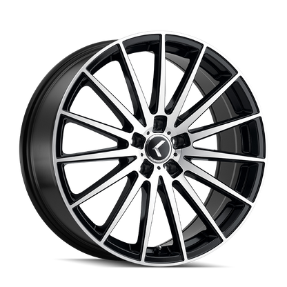 KRAZE STUNNA KR191 BLACK/MACHINED FACE 18X8 5-112 40MM 66.56MM KR191-8845BM40