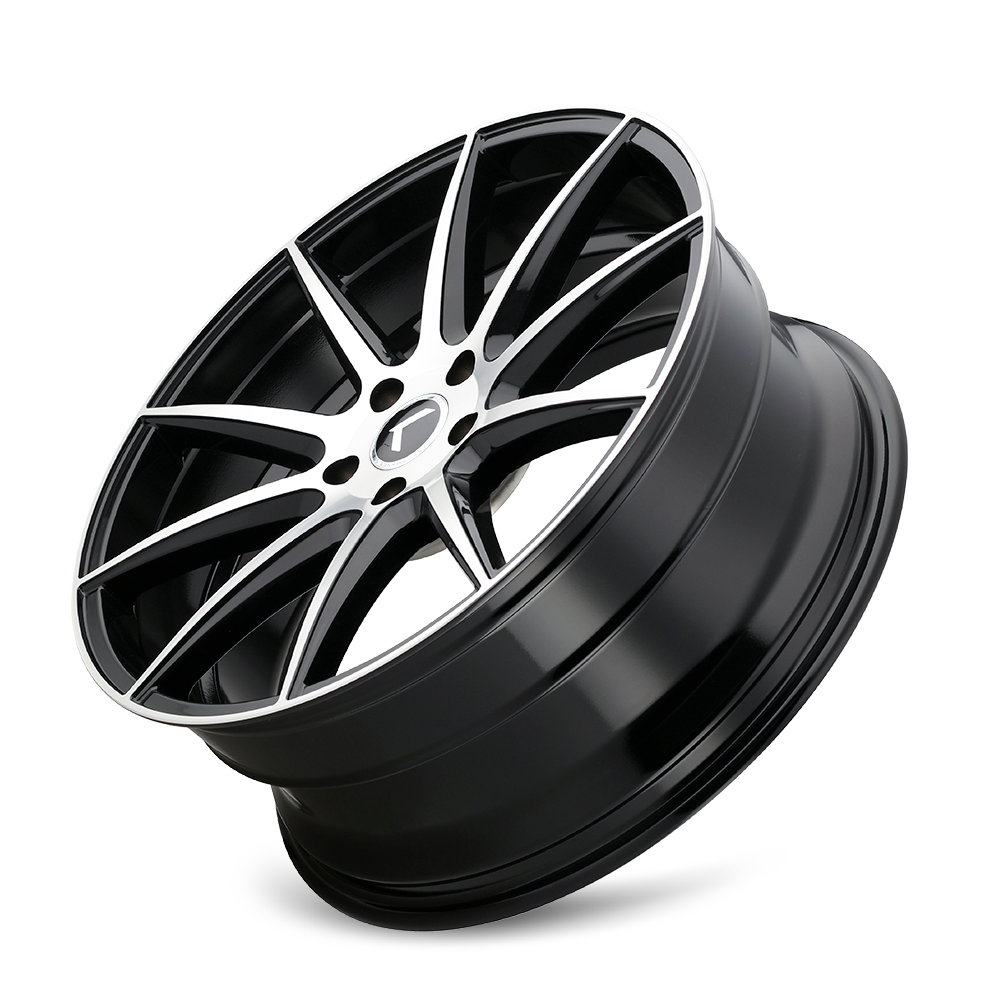 KRAZE COSMOS KR194 GLOSS BLACK MACHINED 20X8.5 5-114.3 38MM 72.62MM KR194-2865BM38