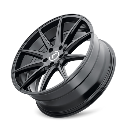 KRAZE COSMOS KR194 GLOSS BLACK 20X8.5 5-108 38MM 63.5MM KR194-2831GB38